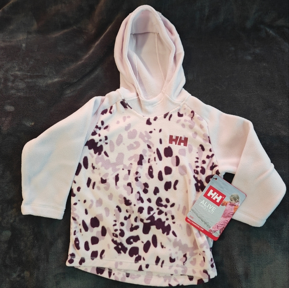 HH Pink and White Leopard Print Hoodie